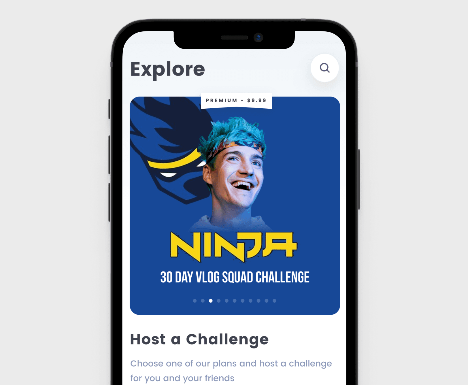Dash app screen