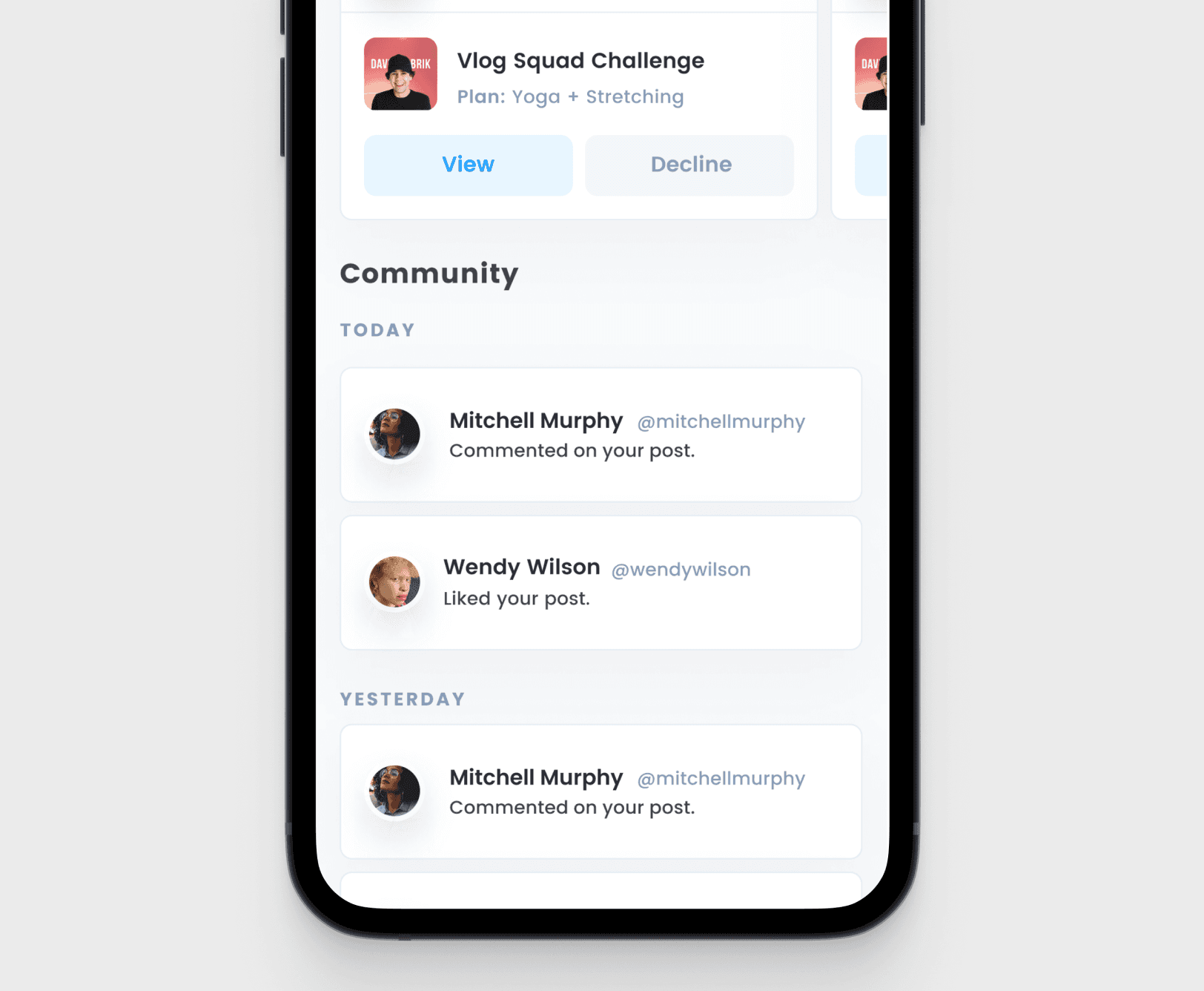 Dash app screen