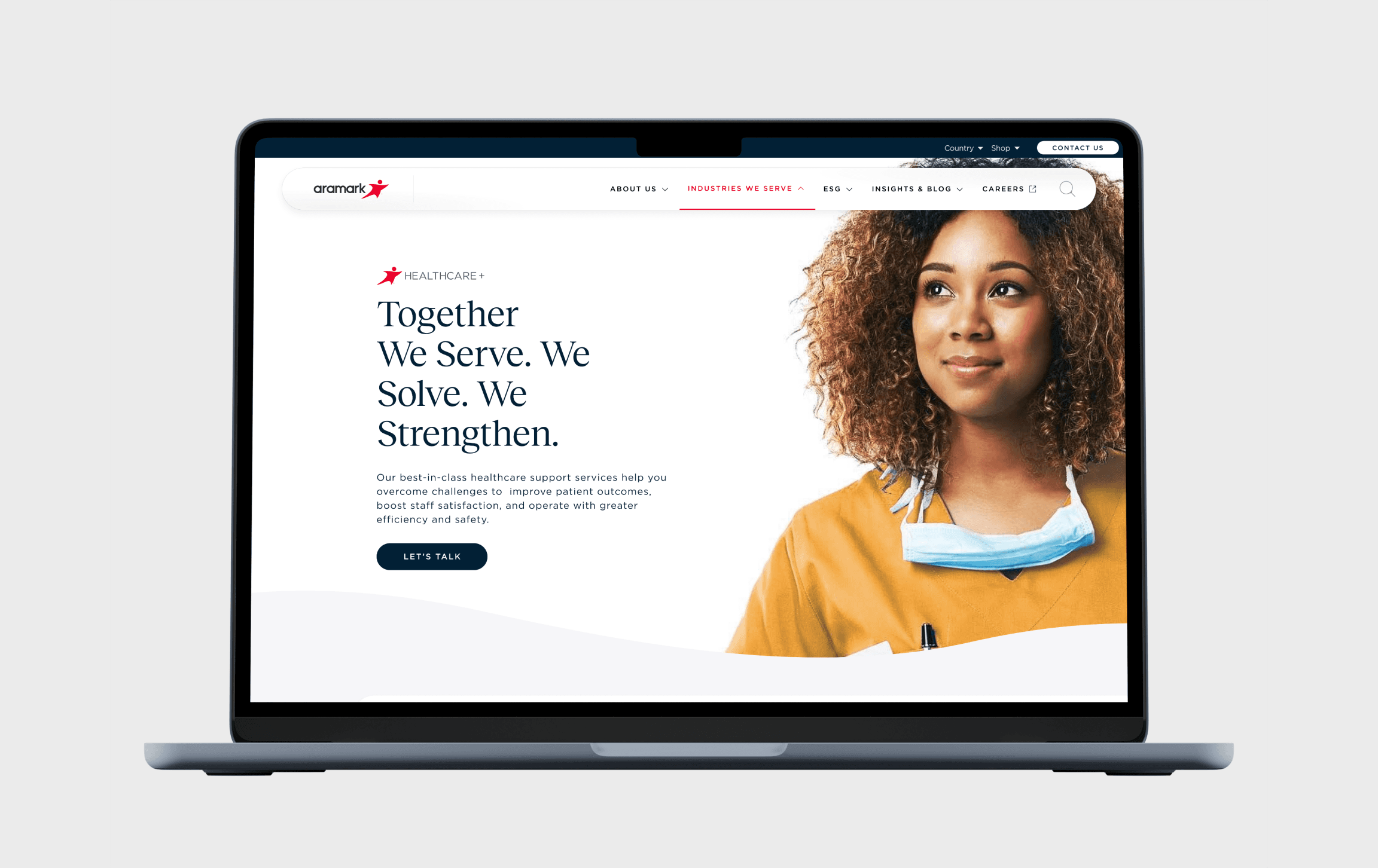 Aramark website redesign