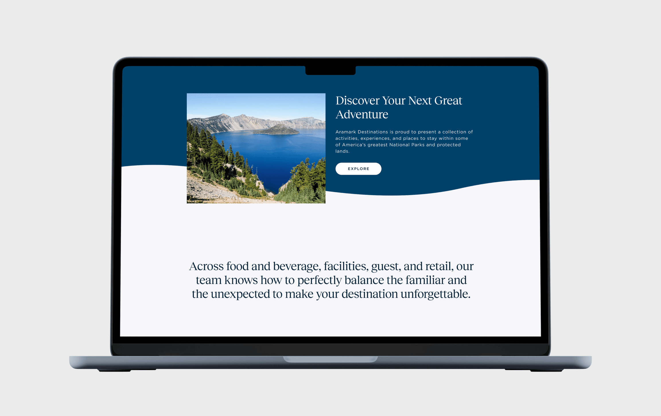 Aramark website screen
